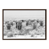 Sylvie Herd of Highland Cows Black and White Framed Canvas by The by kateandlaurel - product image 20 for Resin Society