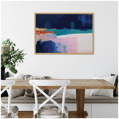 Blue Current No.
1 by Amy Lighthall Framed Canvas Wall Art Print