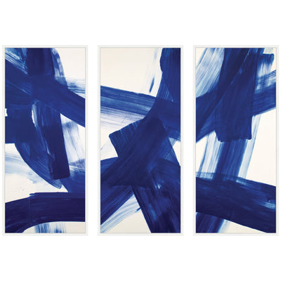 Cobalt Mark No.
1, No.
2, & No.
3 3 Piece Framed Canvas Wall Art Set by Amy Lighthall
