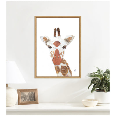 Giraffe by Madeline Jeppesen Framed Canvas Wall Art Print