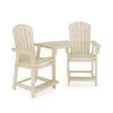 SoPoly St. Simons Tete-a-Tete angled outdoor seating set in multiple colors