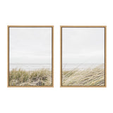 Sylvie East Beach Left and Right Framed Canvas by kateandlaurel - product image 2 for Resin Society