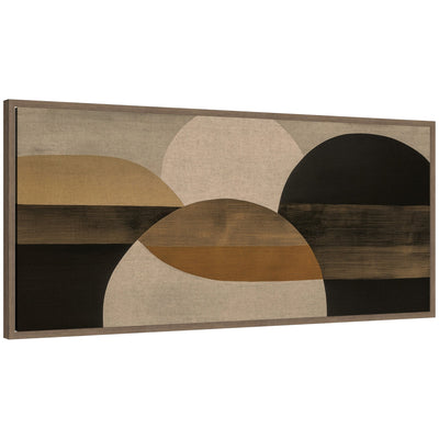 Neutral Rich Tonal Abstract II framed canvas wall art print featuring abstract brown tones in Sylvie frame
