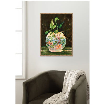 Goldfish Garden by Lucia Gianello Framed Canvas Wall Art Print