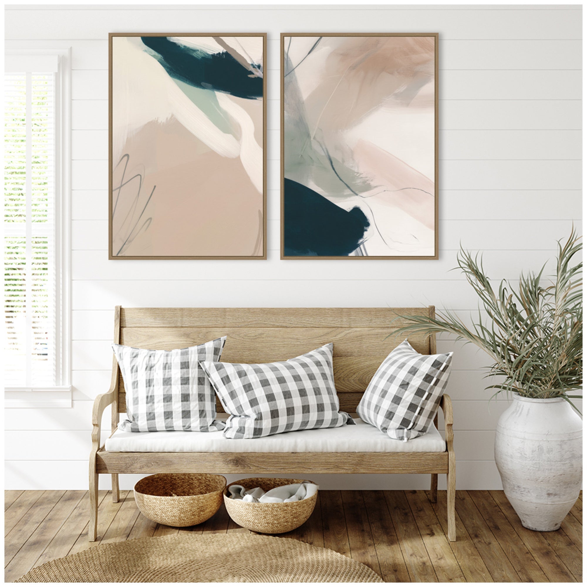 Marks No.
1 & No.
2 2 Piece Framed Canvas Wall Art Set by Amy Lighthall