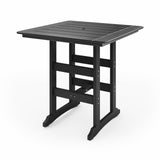 SoPoly 44 inch Savannah Square Bar Table in outdoor setting