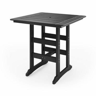 SoPoly 44 inch Savannah Square Bar Table in outdoor setting