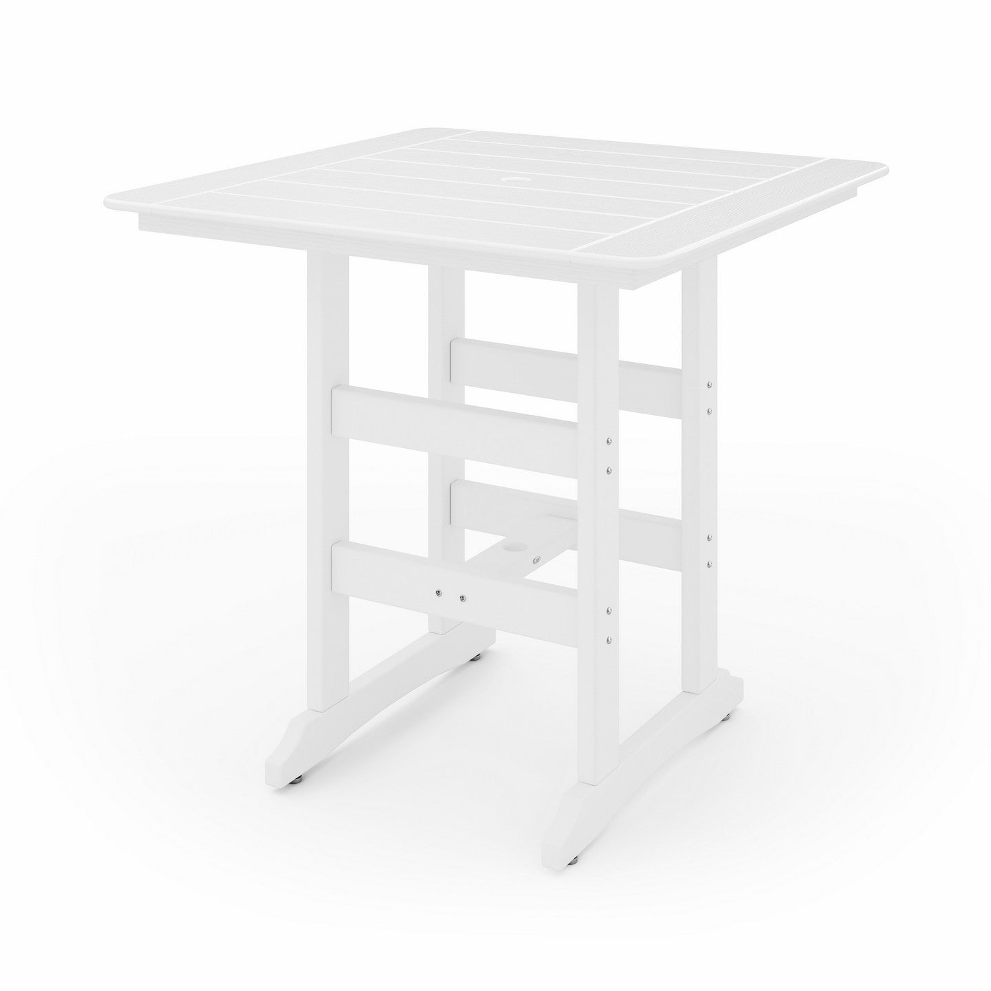 SoPoly 44 inch Savannah Square Bar Table in outdoor setting