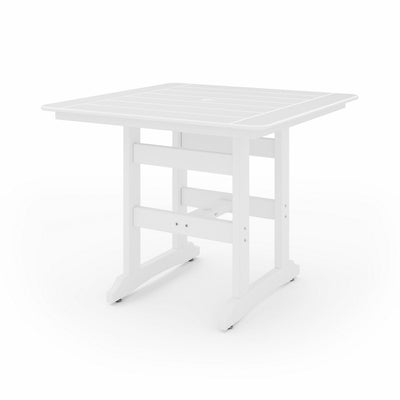 SoPoly 44 inch Savannah Square Counter Table in outdoor setting