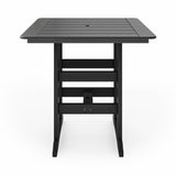 SoPoly 44 inch Savannah Square Bar Table in outdoor setting