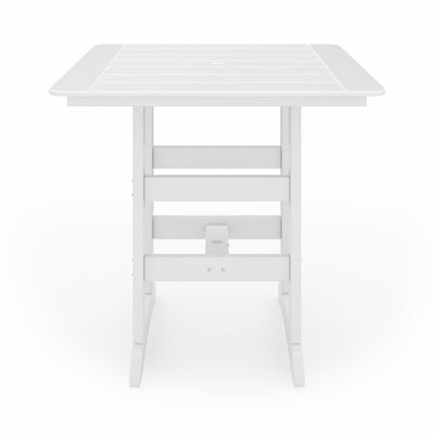 SoPoly 44 inch Savannah Square Bar Table in outdoor setting