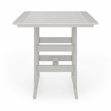 SoPoly 44 inch Savannah Square Bar Table in outdoor setting
