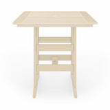 SoPoly 44 inch Savannah Square Bar Table in outdoor setting