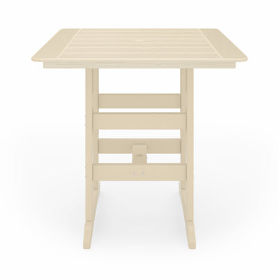 SoPoly 44 inch Savannah Square Bar Table in outdoor setting