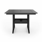 SoPoly 44 inch Savannah Square Dining Table in outdoor setting