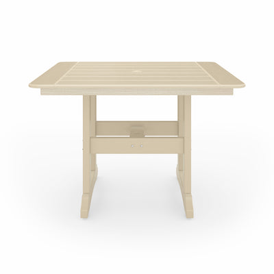 SoPoly 44 inch Savannah Square Dining Table in outdoor setting