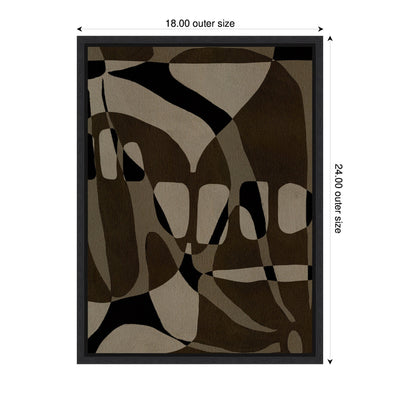 Sylvie Contour 1 Framed Canvas by Shatha Al Dafai