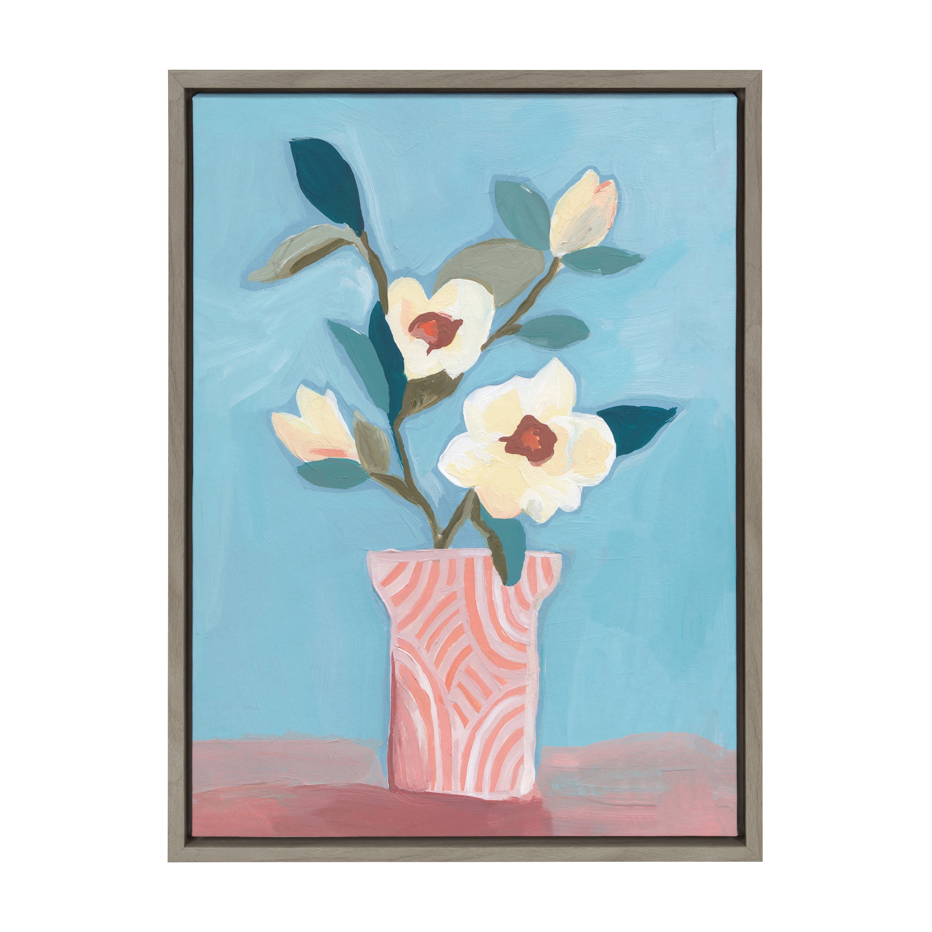 Sylvie Magnolia Blooms Framed Canvas by kateandlaurel - product image 8 for Resin Society