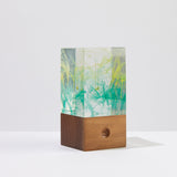 Aurora Resin LED Lamp – handcrafted resin table décor with warm white light