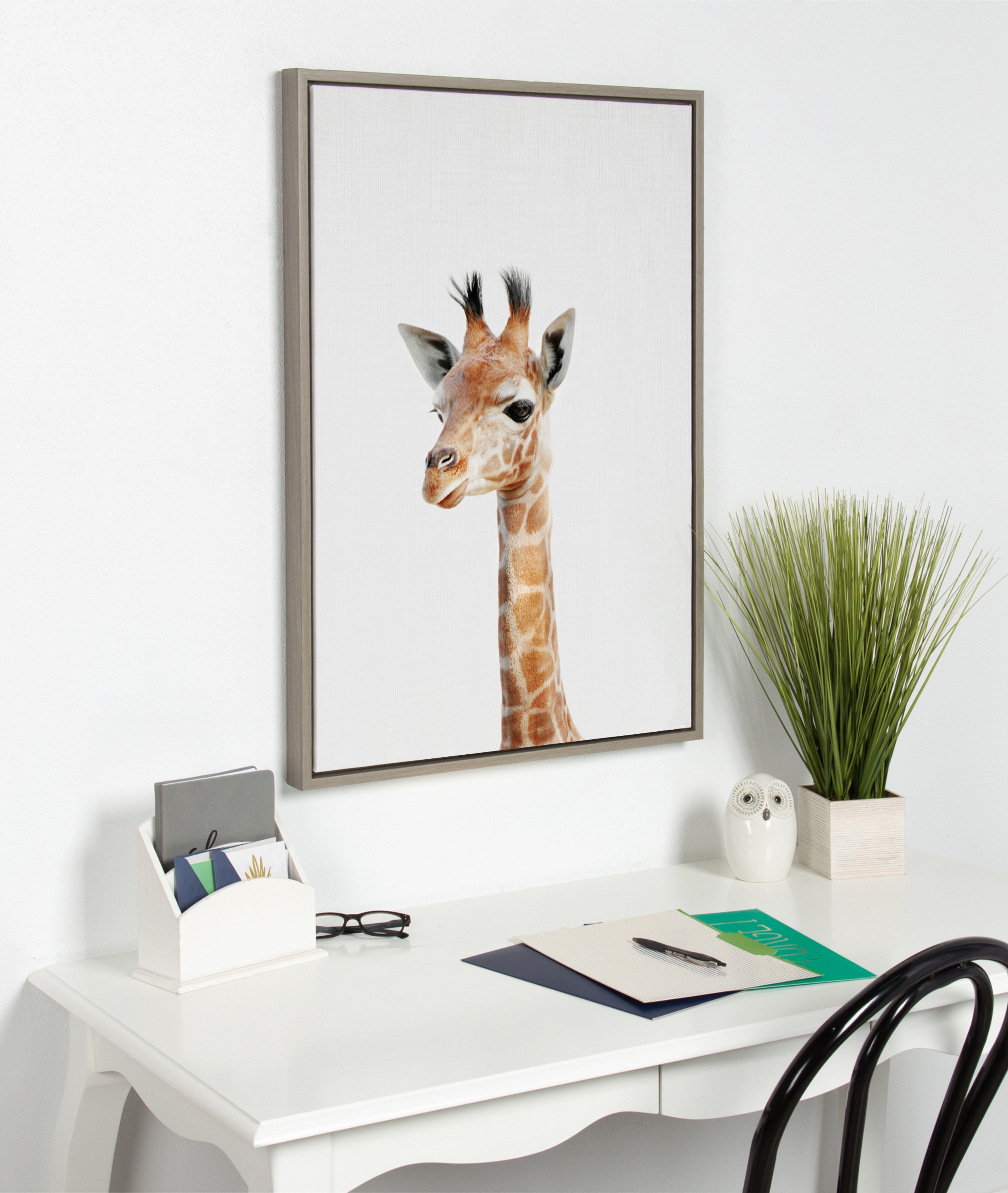 Sylvie Baby Giraffe Framed Canvas by Amy Peterson by kateandlaurel - product image 17 for Resin Society