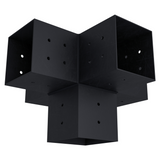 Steel Pergola 5-Arm Post Bracket for 4x4 Wood Posts by Zen Pergolas