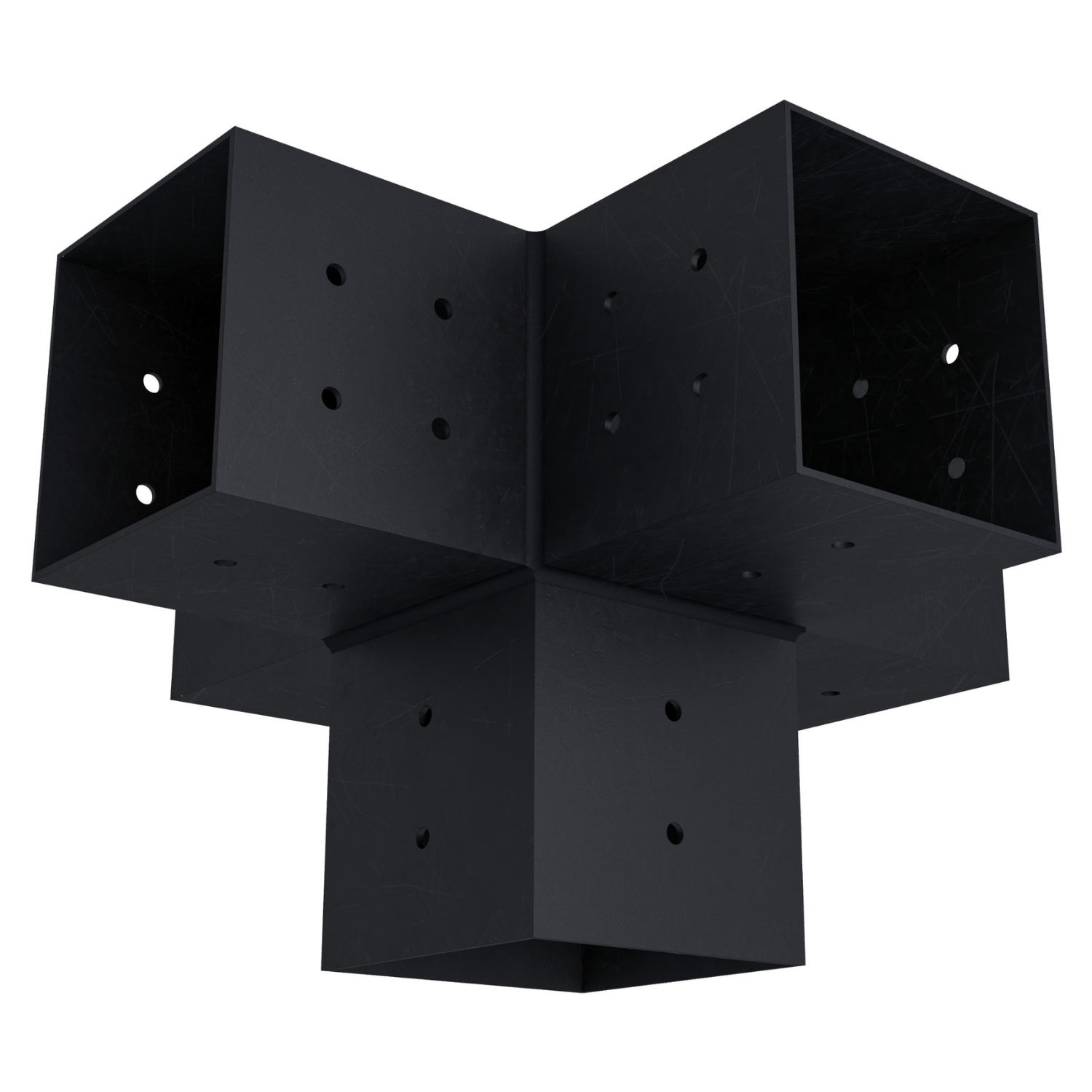 Steel Pergola 5-Arm Post Bracket for 4x4 Wood Posts by Zen Pergolas