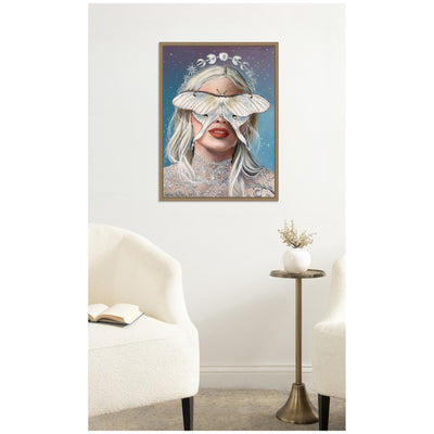 Moon Witch by Charlotte Brindley Framed Canvas Wall Art Print