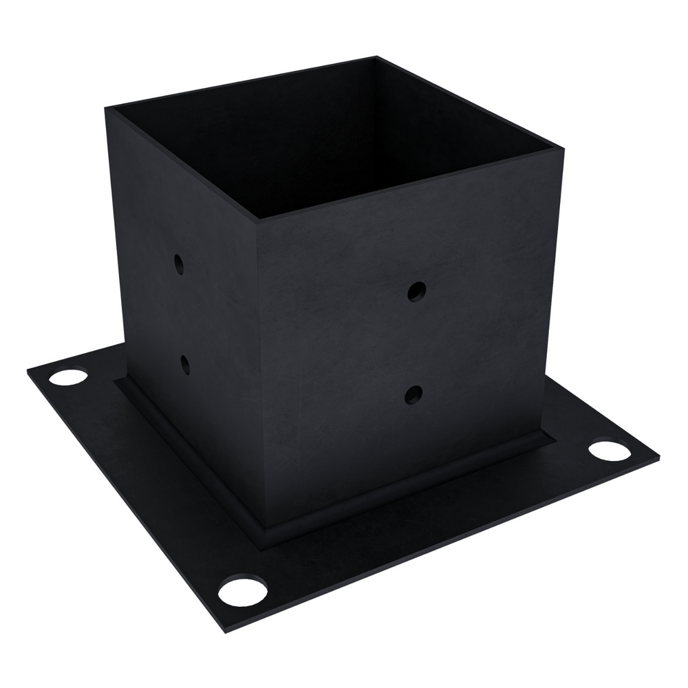 Pergola Base Bracket for 4x4 wood posts secured to a base