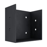 Zen Pergolas Pergola Insert Bracket for 4x4 Wood Posts, black steel bracket with screws