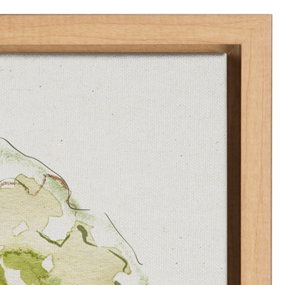 Sylvie Greenery Vase Framed Canvas