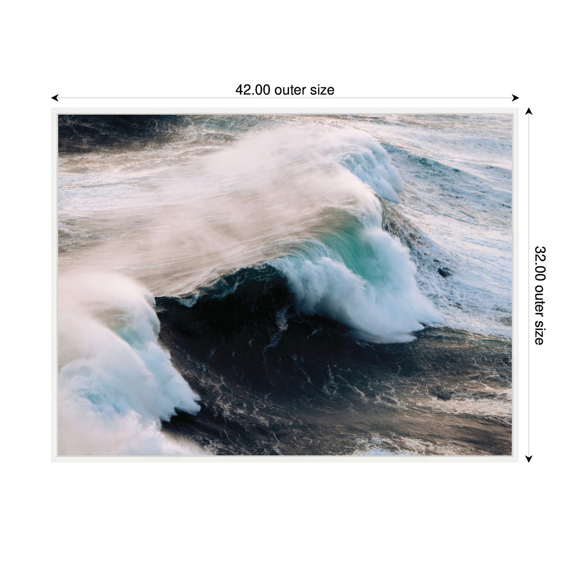 Sylvie Crashing Waves on the Portuguese Coast Framed Canvas by Michael Schauer