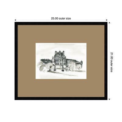 Postcard Paris by Teju Reval Framed Wall Art Print Matted