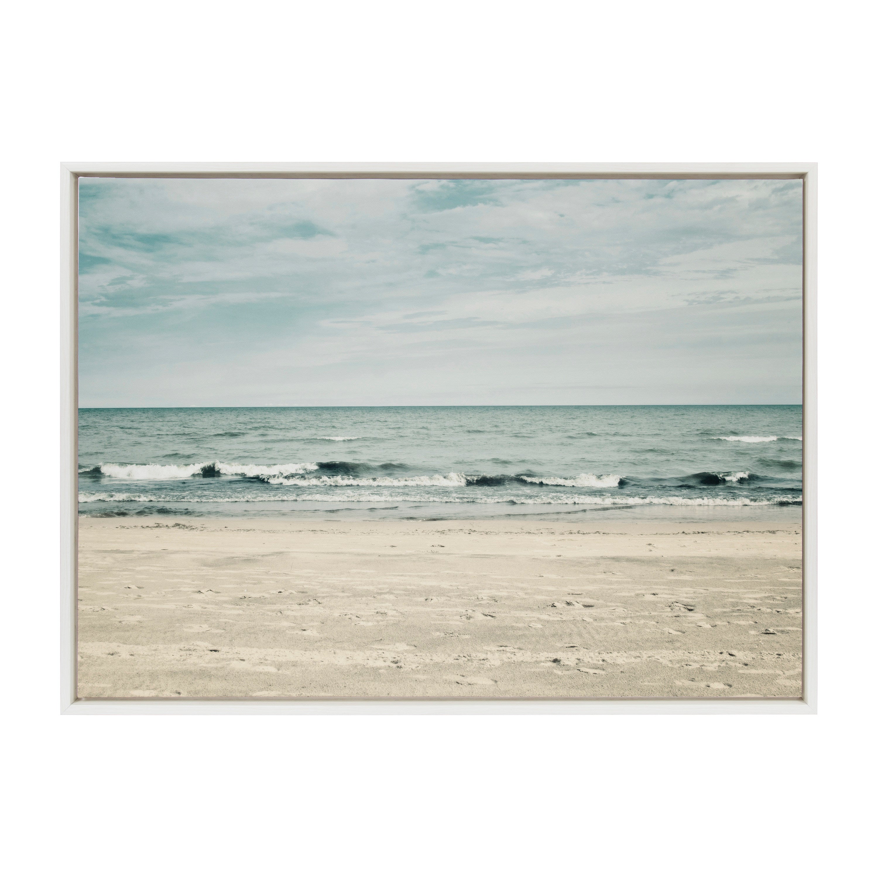 Sylvie Beach 2 Framed Canvas