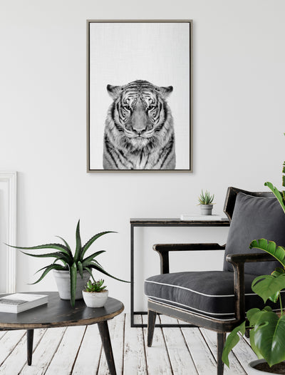 Sylvie Tiger Framed Canvas by Simon Te of Tai Prints by kateandlaurel - product image 11 for Resin Society