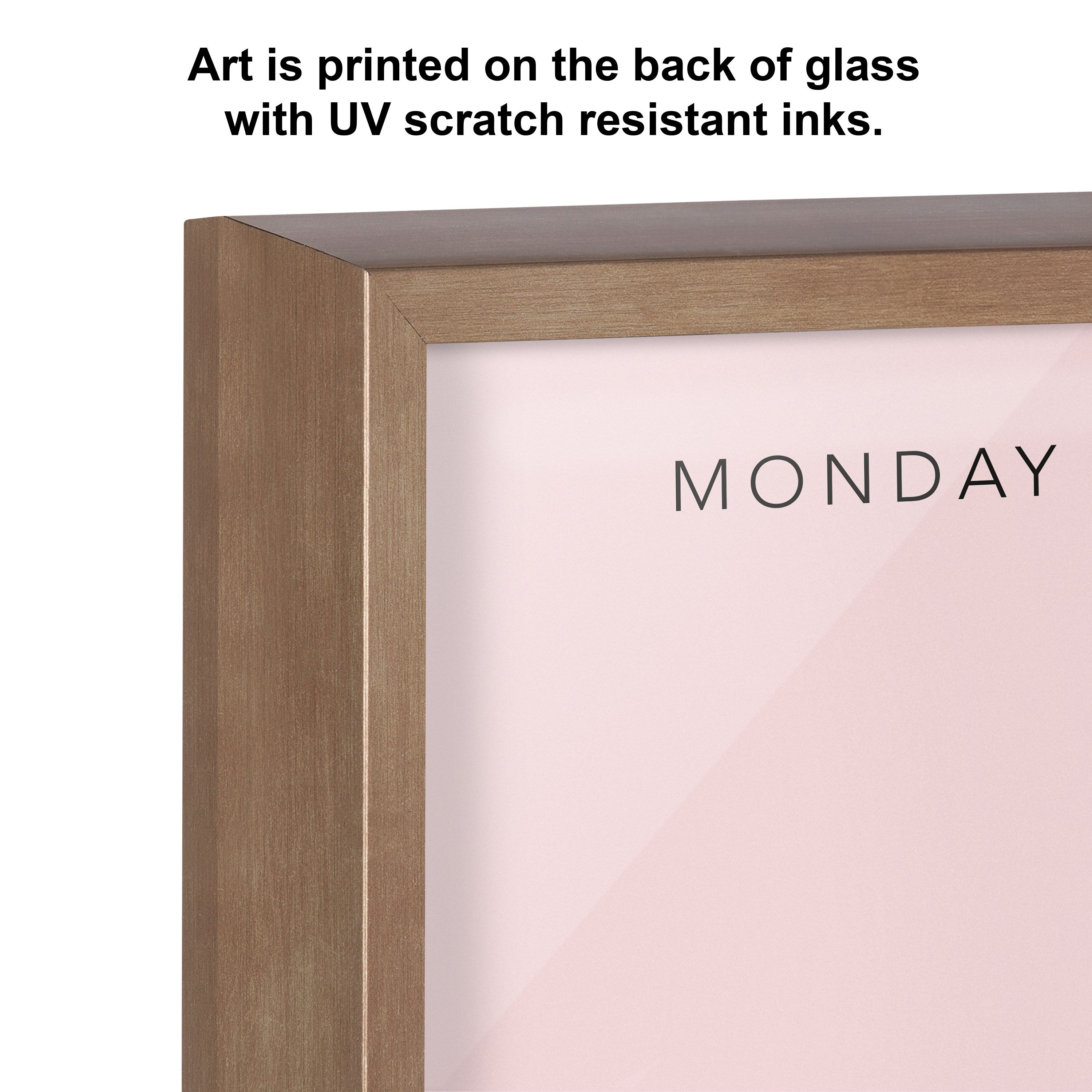Blake This Week Pink Framed Printed Glass by The Creative Bunch Studio by kateandlaurel - product image 3 for Resin Society