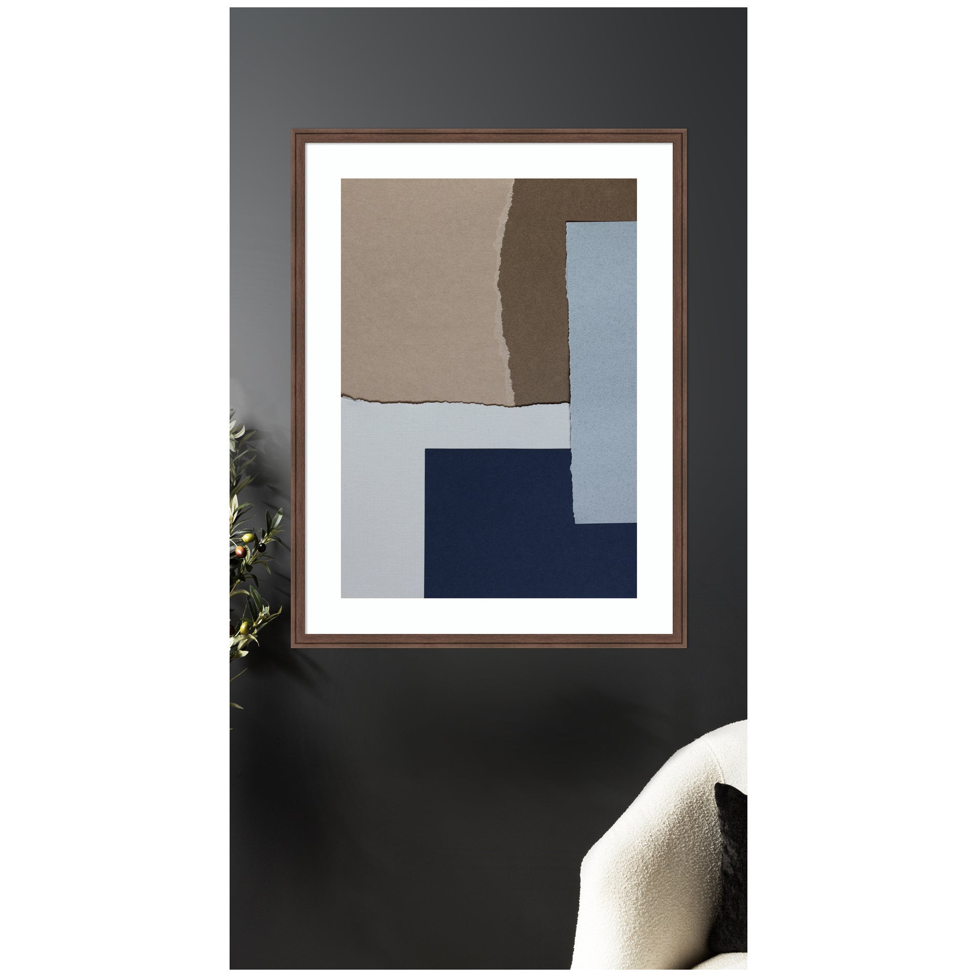 Torn Paper No6 by Mareike Bohmer Framed Wall Art Print