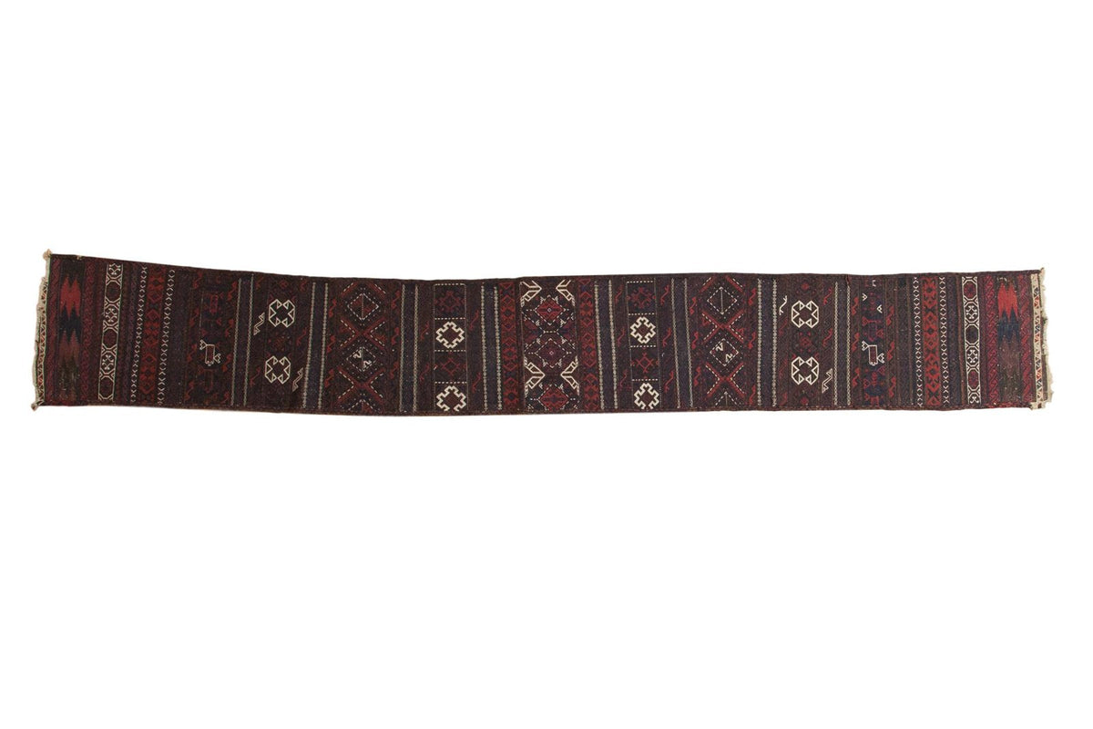 1.5x10.5 Antique Belouch Soumac Rug Runner by Old New House® - main product image for Resin Society
