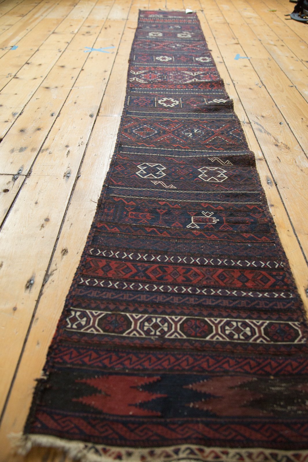 1.5x10.5 Antique Belouch Soumac Rug Runner by Old New House® - product image 10 for Resin Society