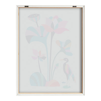 Blake Mid Century Modern Lotus Framed Printed Glass by kateandlaurel - product image 4 for Resin Society