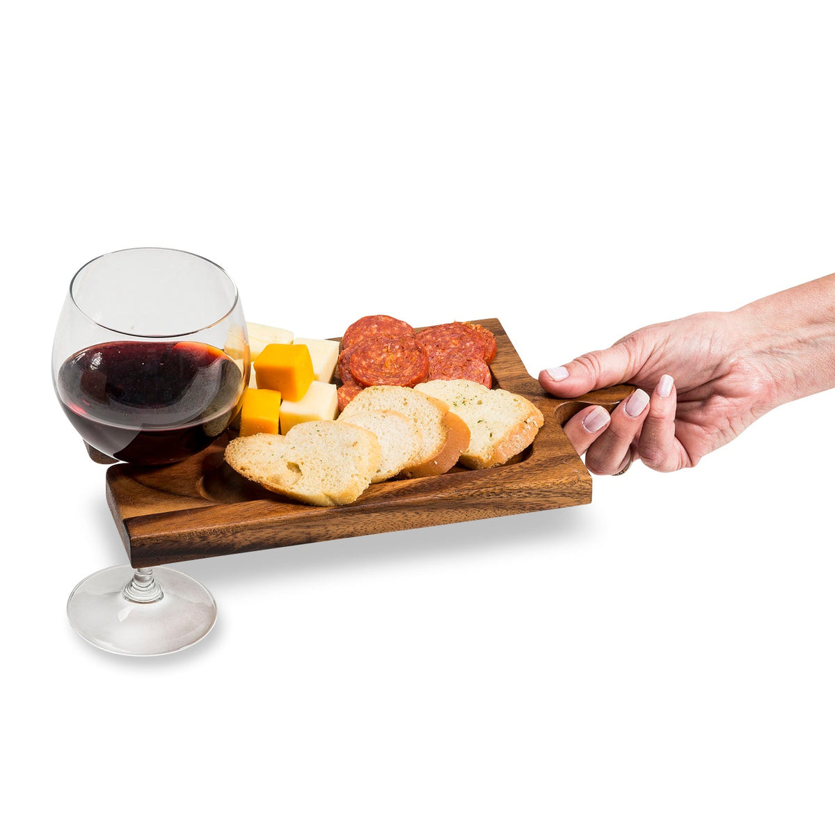 Puzzle Shaped Charcuterie / Wine Glass Holder Interlocking Board by Kalmar Home - main product image for Resin Society