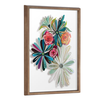 Blake Flowers on Glass 2 Whole Flowers Framed Printed Art