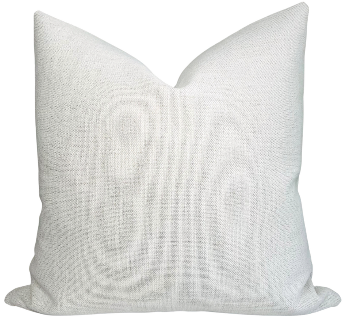 Outdoor Rough 'n Rowdy Woven Pillow Cover in Chalk displayed on seating