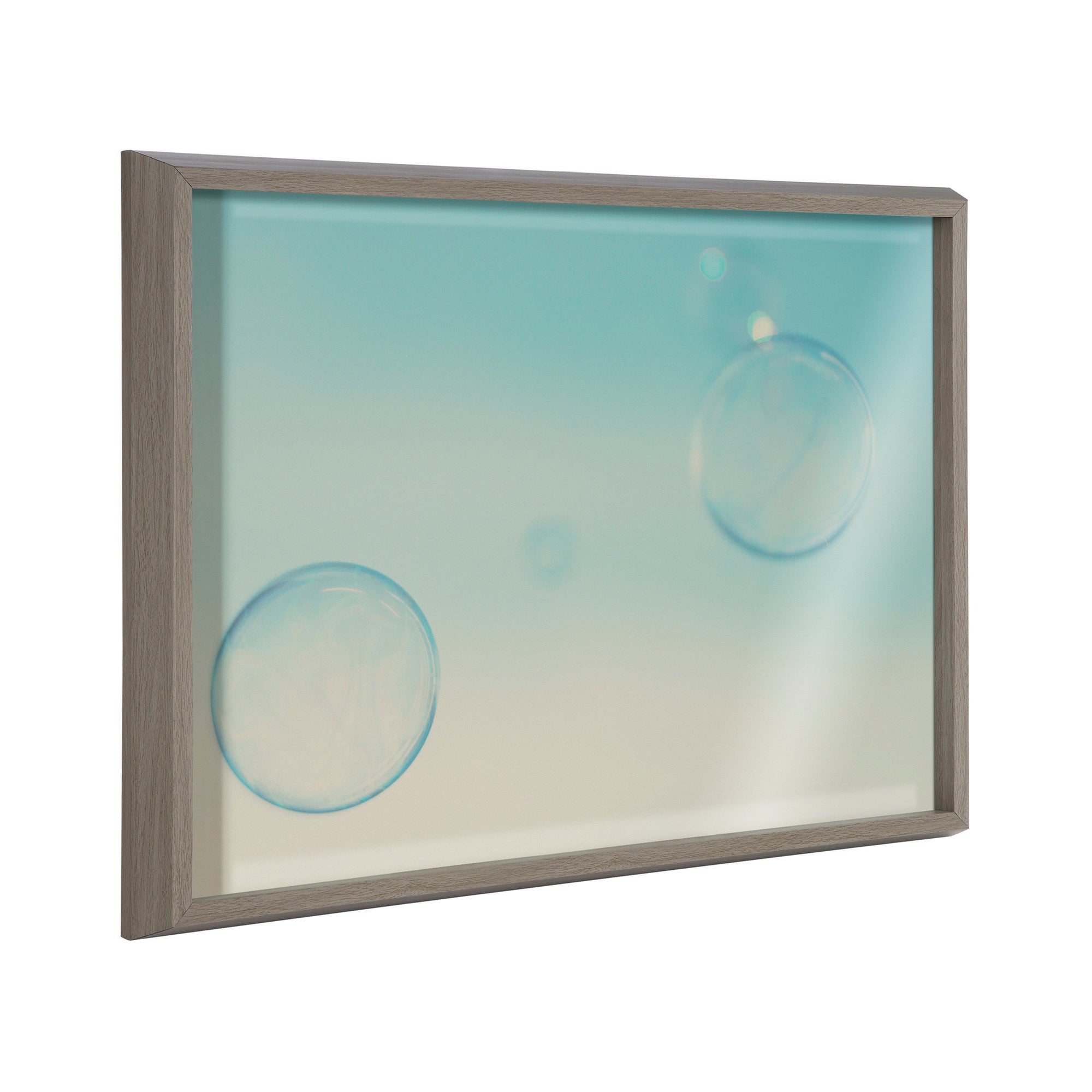 Blake Bubble Rectangle II Framed Printed Glass by Laura Evans by kateandlaurel - main product image for Resin Society