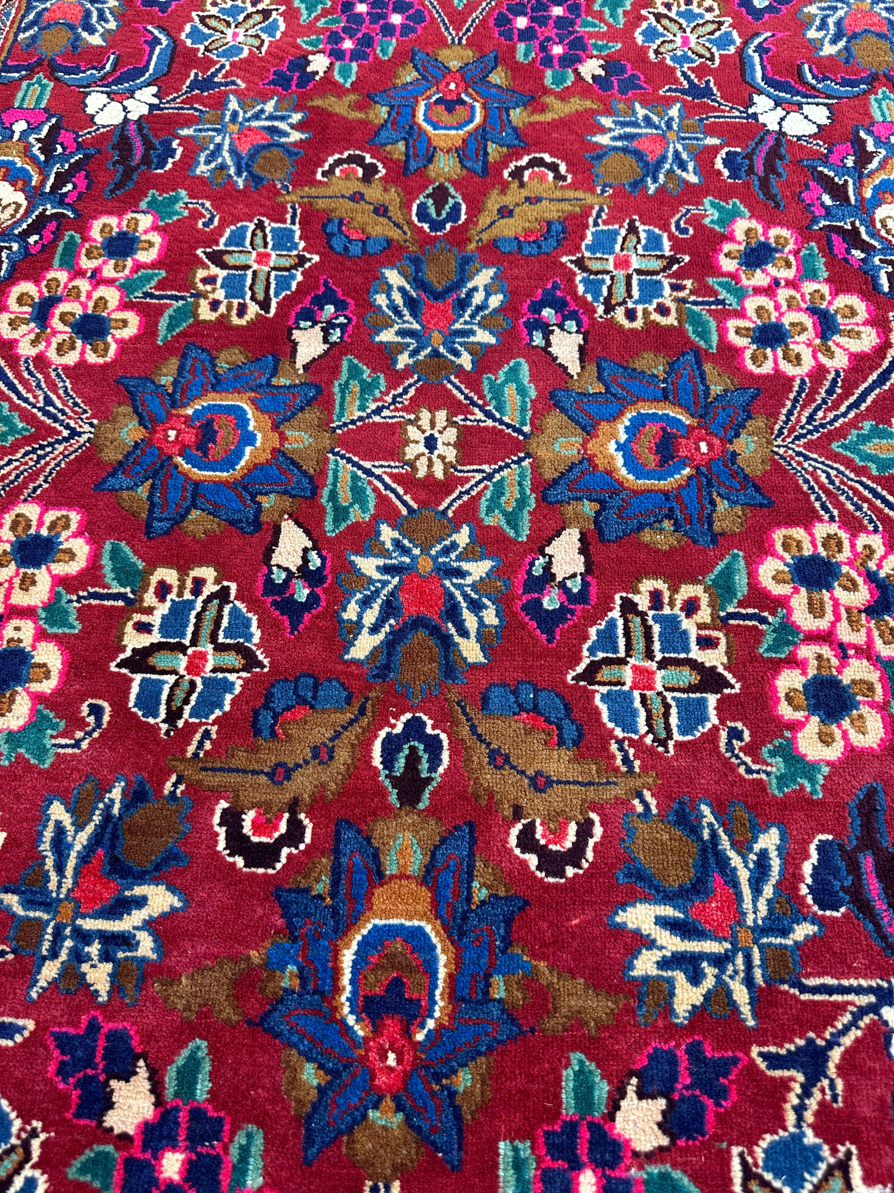 Persian Mashhad I Fine Allover Rug Wool 7 x 10 by Rugistan - product image 4 for Resin Society
