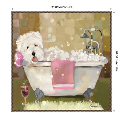 Sylvie Tiny Bubbles Framed Canvas by Mary Sparrow