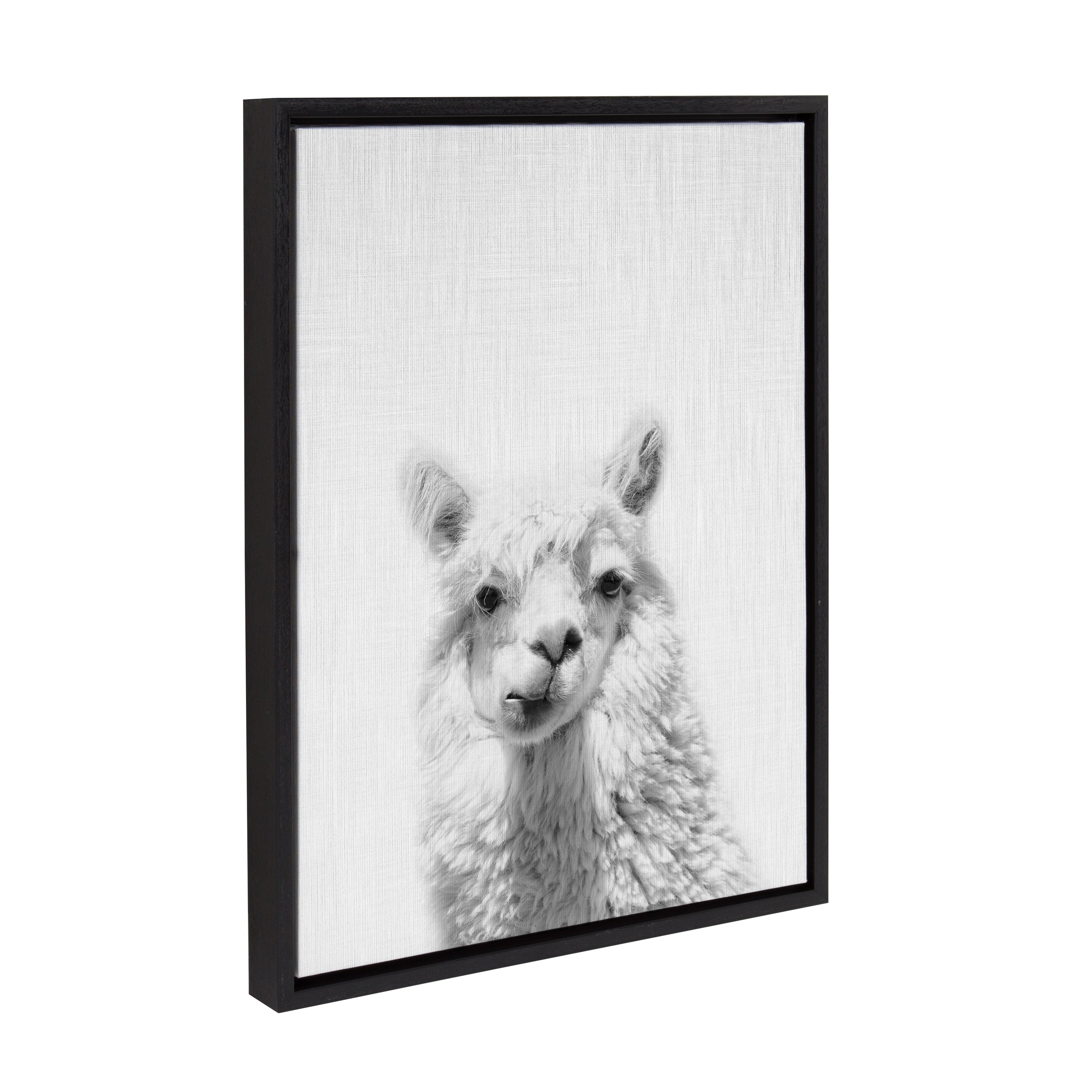 Sylvie Alpaca Framed Canvas by Simon Te of Tai Prints