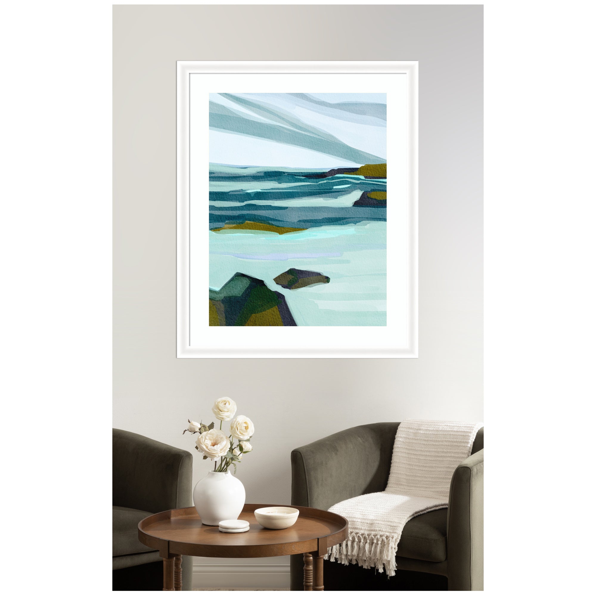 Framed Art Ocean Breeze by Nikita Jariwala