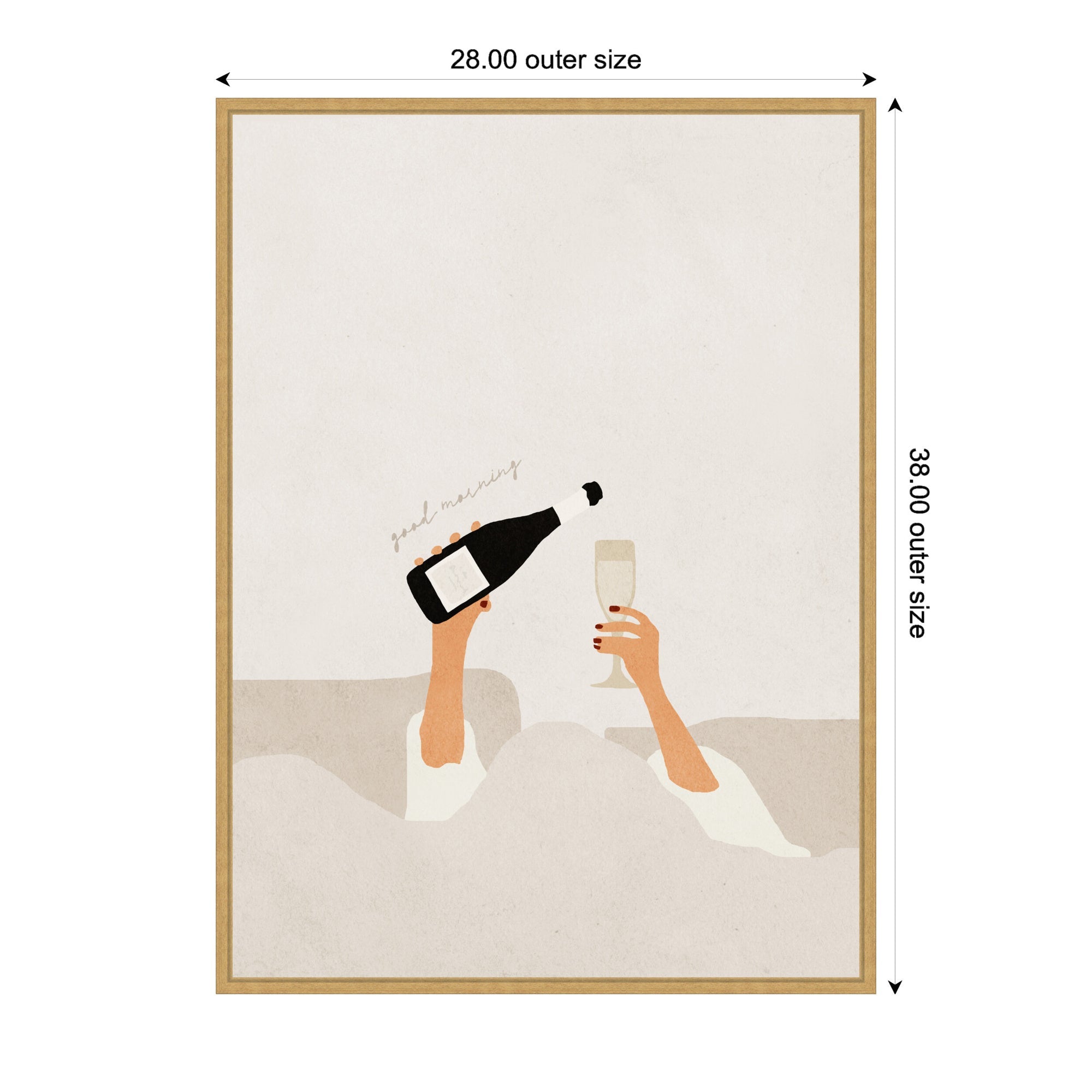 Sylvie Good Morning Art Print Framed Canvas by July Art Prints