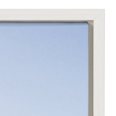 Sylvie Pale Blue Sea Framed Canvas by The Creative Bunch Studio