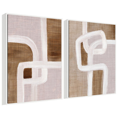Sylvie Rhythmic Lines I and II Framed Canvas Art Set by Nikita Jariwala